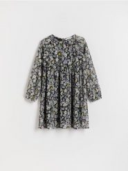 Sukienka w kwiaty - inny. Sukienki dziewczęce Reserved, bez wzorów, z tkaniny, bez ramiączek. W wyprzedaży za 45.99 zł.