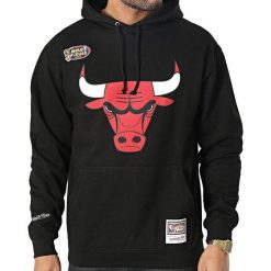 Bluza męska do koszykówki Mitchell & Ness Chicago Bulls czarna. Czarne bluzy bez kaptura męskie Mitchell & Ness, m. Za 348.50 zł.