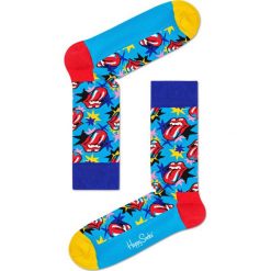 Happy Socks - Skarpety Rolling Stones I Got The Blue. Niebieskie skarpetki męskie Happy Socks, bez wzorów, z bawełny. W wyprzedaży za 34.90 zł.