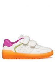 Geox Sneakersy J Washiba Girl J45HXB 0003W C0422 D Biały. Białe buty sportowe dziewczęce Geox, bez wzorów, ze skóry, bez zapięcia. Za 249.99 zł.