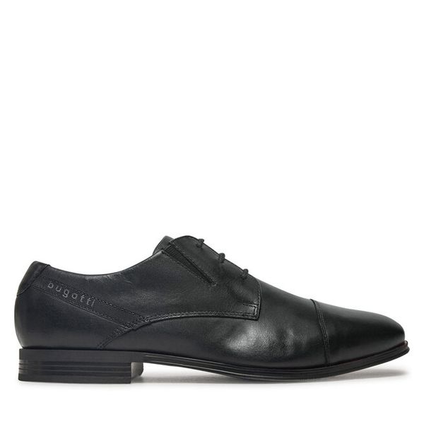 Półbuty Bugatti. Czarne buty wizytowe męskie Bugatti, bez zapięcia. Za 399.99 zł.