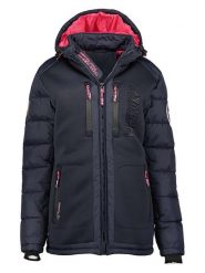 Geographical Norway Kurtka zimowa "Beachwood" w kolorze granatowym rozmiar: XXL. Niebieskie kurtki damskie Geographical Norway, na zimę, xxl, z aplikacjami, z puchu, bez kaptura. Za 210.81 zł.