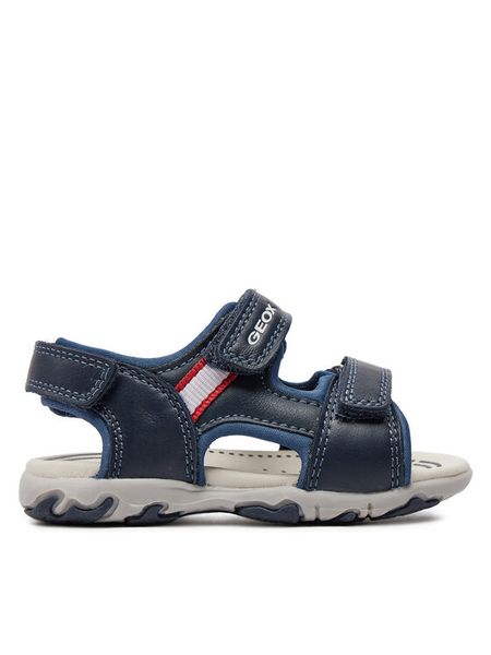 Geox Sandały B Sandal Flaffee Boy B4559A 08515 C4002 M Granatowy. Niebieskie sandały chłopięce Geox, z materiału, bez zapięcia. Za 249.99 zł.