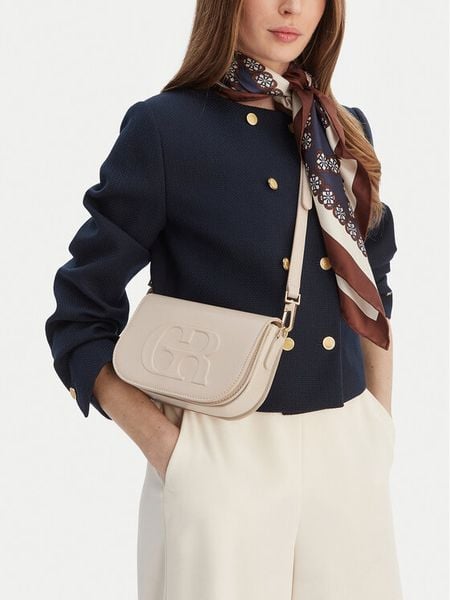 GINO ROSSI Torebka C-KY191 Écru. Białe listonoszki damskie Gino Rossi, bez wzorów, z materiału, bez dodatków. Za 179.99 zł.