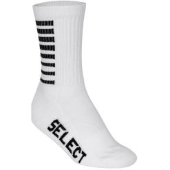 Skarpety piłkarskie treningowe męskie Select Striped białe. Białe skarpetki męskie Select, bez wzorów. Za 37.14 zł.