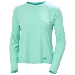 Bluza damska Helly Hansen Shine Solen Crew. Niebieskie kurtki do biegania damskie Helly Hansen, m, bez wzorów, z elastanu, bez kaptura. Za 350.50 zł.