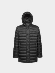 Kurtka GEOX M4625F Czarny. Czarne kurtki męskie Geox, m, bez wzorów, z puchu, bez kaptura. Za 613.99 zł.