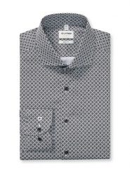 OLYMP Koszula "Level 5" - Body fit - w kolorze czarno-białym rozmiar: 39. Białe koszule męskie Olymp, bez wzorów, z bawełny, bez kołnierzyka, bez ramiączek. Za 108.74 zł.