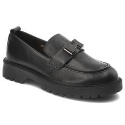 Czarne Półbuty Vinceza Eleganckie Obuwie Damskie. Czarne półbuty damskie VINCEZA, bez wzorów, ze skóry, biznesowe, bez obcasa. Za 179.00 zł.