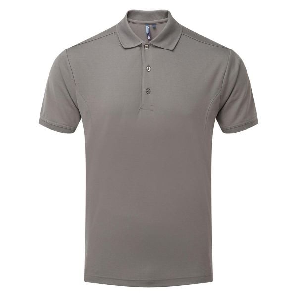 Męska Koszulka Polo Coolchecker. Szare koszulki polo męskie PREMIER, m, bez wzorów, z dzianiny, bez ramiączek. Za 75.99 zł.