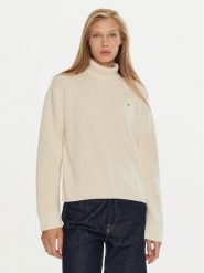 Tommy Hilfiger Golf WW0WW43094 Écru Regular Fit. Golfy damskie Tommy Hilfiger, xxs, bez wzorów, z bawełny, bez ramiączek. Za 489.99 zł.