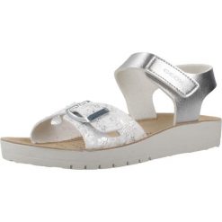 Sandały GEOX J SANDAL COSTAREI GI Srebrny. Szare sandały damskie Geox, z syntetyku, bez zapięcia. Za 157.99 zł.