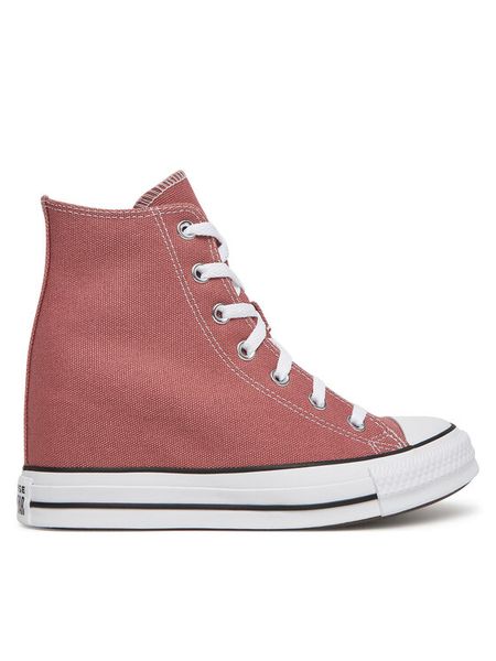 Converse Trampki Chuck Taylor All Star Wedge A13832C Różowy. Czerwone trampki i tenisówki damskie Converse, bez wzorów, z materiału. Za 269.99 zł.