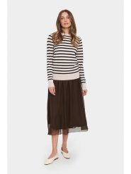 SAINT TROPEZ Sweter w kolorze beżowo-czarnym rozmiar: M. Brązowe swetry klasyczne damskie Saint Tropez, m, z wiskozy, bez kołnierzyka. Za 88.43 zł.