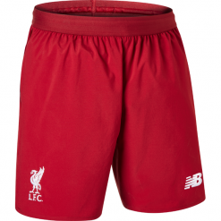 Spodenki Liverpool LFC Home Kit - MS830011RDP. Szorty męskie New Balance, bez wzorów, z materiału, sportowe. W wyprzedaży za 129.99 zł.