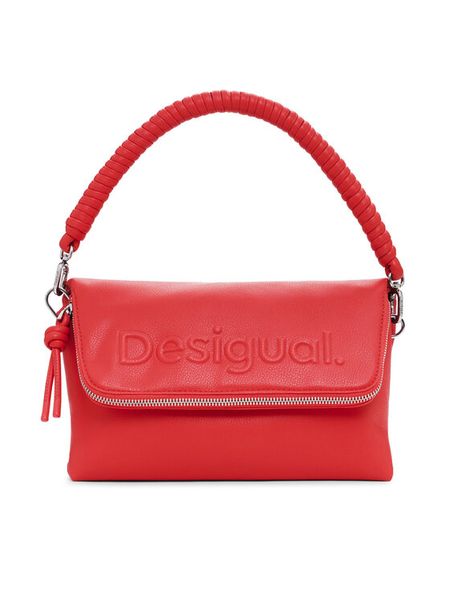 Desigual Torebka 25SAXPCD Koralowy. Pomarańczowe torebki klasyczne damskie Desigual, bez wzorów, ze skóry, bez dodatków. Za 159.99 zł.