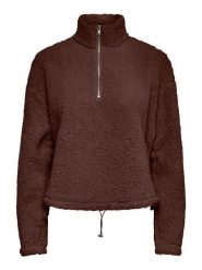 Pieces Bluza polarowa "Ferna" w kolorze ciemnobrązowym rozmiar: XL. Brązowe bluzy bez kaptura damskie Pieces, xl, z polaru. Za 57.06 zł.