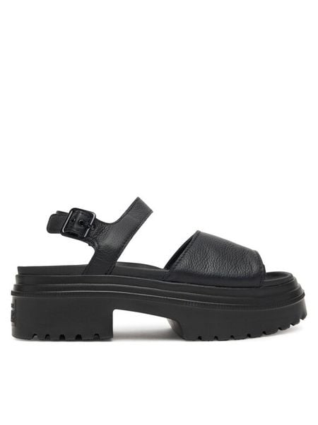 Converse Sandały Chuck Taylor All Star Lugged Heel A12189C Czarny. Czarne sandały damskie Converse, bez wzorów, ze skóry, bez obcasa, na płaskiej podeszwie. Za 229.99 zł.