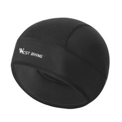 Czapka rowerowa na lato, ochrona UV do biegania - Czarna. Czarne czapki męskie WEST BIKING, na lato, bez wzorów, z bawełny, sportowe. Za 55.60 zł.