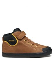 Geox Sneakersy J Gisli J465CC 0MEFU C0202 D Brązowy. Brązowe trampki i tenisówki chłopięce Geox, bez wzorów, ze skóry, bez zapięcia. Za 179.99 zł.