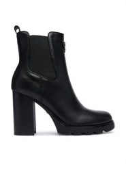 Guess Botki FLFNEL ELE10 Czarny. Czarne botki damskie Guess, bez obcasa, na słupku, bez zapięcia. Za 634.99 zł.