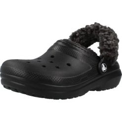 Sandały CROCS 212856C CLASSIC FLEECE LINED Czarny. Czarne sandały damskie Crocs, bez wzorów, z syntetyku, bez obcasa. Za 230.99 zł.