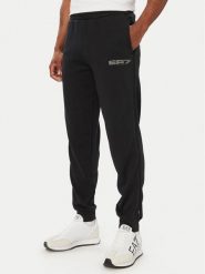 EA7 Emporio Armani Spodnie dresowe 7M002140 AF12660 U8134 Czarny Regular Fit. Czarne spodnie dresowe męskie EA7 Emporio Armani, bez wzorów, z bawełny. Za 549.99 zł.