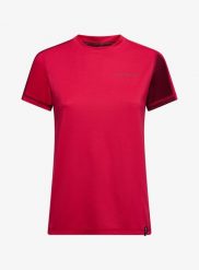 Koszulka szybkoschnąca damska La Sportiva Just Right T-Shirt. Czerwone t-shirty damskie La Sportiva, l, bez wzorów, z materiału, bez kołnierzyka. Za 225.49 zł.