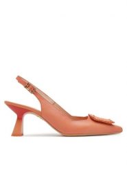 Hispanitas Szpilki Nova HV253910 Koralowy. Pomarańczowe szpilki Hispanitas, bez wzorów, ze skóry, bez obcasa. Za 399.99 zł.