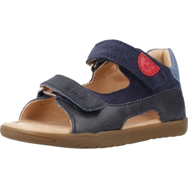 Sandały GEOX B S.MACCHIA B. A Niebieski. Niebieskie sandały męskie Geox, ze skóry, bez zapięcia. Za 174.99 zł.