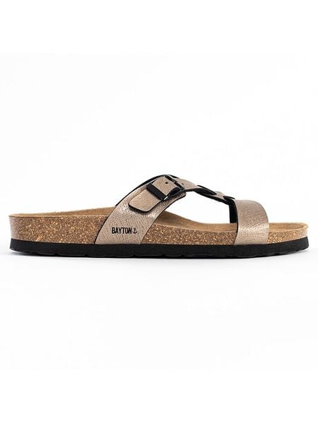 BAYTON Klapki "Sebastian" w kolorze brązowym rozmiar: 36. Brązowe klapki damskie Bayton, bez wzorów, bez obcasa. Za 115.95 zł.