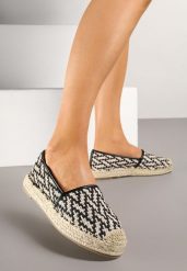 Czarne Espadryle z Ozdobną Plecionką Nimilithae. Czarne espadryle damskie Born2be, bez wzorów, z jeansu, bez obcasa, na płaskiej podeszwie. Za 79.99 zł.