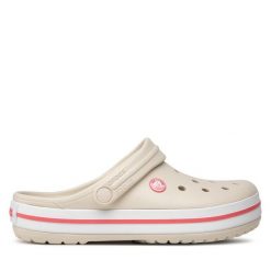 Klapki Crocs. Brązowe klapki damskie Crocs, bez wzorów, bez obcasa. Za 209.99 zł.