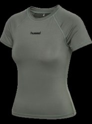 Hummel hmlPRIMA W T‑SHIRT S/S – dopasowany krój, elastyczny materiał. Szare t-shirty damskie HUMMEL, l, bez wzorów, z elastanu, bez kołnierzyka. Za 144.68 zł.