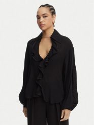 Babylon Bluzka EN0434 Czarny Regular Fit. Czarne bluzki damskie Babylon, bez wzorów, z wiskozy, bez ramiączek. Za 1,089.00 zł.