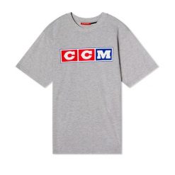 Koszulka Heritage 3 Block - Dorośli zara. Szare t-shirty damskie CCM, xl, bez wzorów, z bawełny, bez kołnierzyka. Za 252.00 zł.