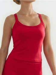 Top sportowy Gym Hard - czerwony. Czerwone topy sportowe damskie Sinsay, l, bez wzorów, bez ramiączek. Za 25.99 zł.