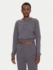 Calvin Klein Jeans Bluza J20J225363 Szary Regular Fit. Szare bluzy bez kaptura damskie Calvin Klein Jeans, s, z bawełny. Za 279.99 zł.
