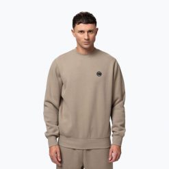 Bluza męska Pitbull Small Logo Crewneck. Brązowe bluzy bez kaptura męskie PITBULL, m, z bawełny. Za 169.99 zł.