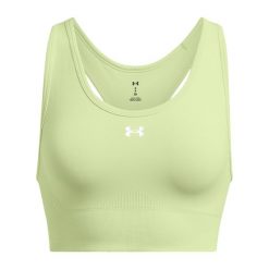 Biustonosz treningowy Under Armour Vanish Seamless Mid Branded. Czarne biustonosze sportowe damskie Under Armour, bez wzorów. Za 169.99 zł.