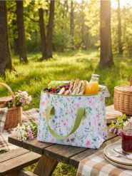 Torba termiczna w kwiaty - wielobarwny. Torebki klasyczne damskie Sinsay, bez wzorów, bez dodatków. Za 17.99 zł.