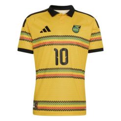 Koszulka domowa Jamajki Marley Coupe du Monde 2026. Żółte t-shirty sportowe męskie Adidas, m, z dzianiny, bez ramiączek, do piłki nożnej, climacool (adidas). Za 426.00 zł.