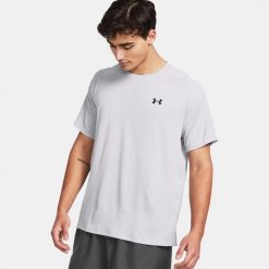 Koszulka T-Shirt Męski Treningowy Under Armour Szybkoschnący Biały. Białe t-shirty męskie Under Armour, m, bez wzorów, bez kołnierzyka. Za 104.36 zł.