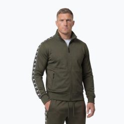 Bluza męska Pitbull Track Jacket Powers. Zielone bluzy bez kaptura męskie PITBULL, m, z elastanu. Za 269.99 zł.