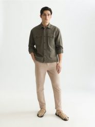 Scotch & Soda spodnie materiałowe z zawartością lnu Mężczyźni Bawełna brązowy, 32-30. Brązowe spodnie materiałowe męskie Scotch & Soda, bez wzorów, z bawełny. Za 379.95 zł.
