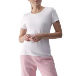 Koszulka Damska 4F. Białe bluzki sportowe damskie 4f, bez kołnierzyka, bez ramiączek. Za 66.99 zł.