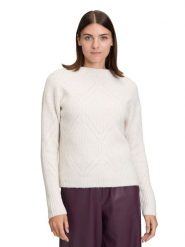 BETTY & CO Sweter w kolorze kremowym rozmiar: 42. Brązowe golfy damskie Betty & Co., bez kołnierzyka. Za 164.95 zł.