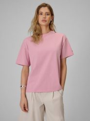 4F T-shirt loose gładki damski - różowy XL. Czerwone t-shirty damskie 4f, xl, bez wzorów, z bawełny, bez kołnierzyka. Za 79.99 zł.