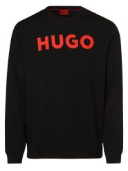HUGO bluza nierozpinana Mężczyźni Materiał dresowy czarny, L. Czarne bluzy bez kaptura męskie Hugo, l, z dresówki. Za 449.95 zł.
