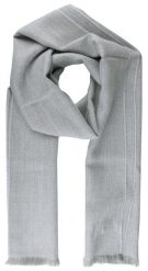 Szalik Przejściowy z Dziewiczą Wełną (Virgin Wool) - Fraas - Popiel w Jodełkę. Szare szaliki męskie V. Fraas, na jesień, bez wzorów, z materiału. Za 85.00 zł.